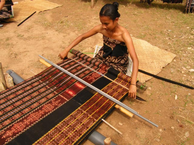 Ikat Tissu indonésien Tissu artisanal Tissage Mes Indes Galantes