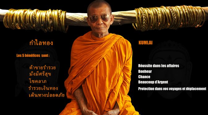 Kumlai, bracelet bouddhiste en or