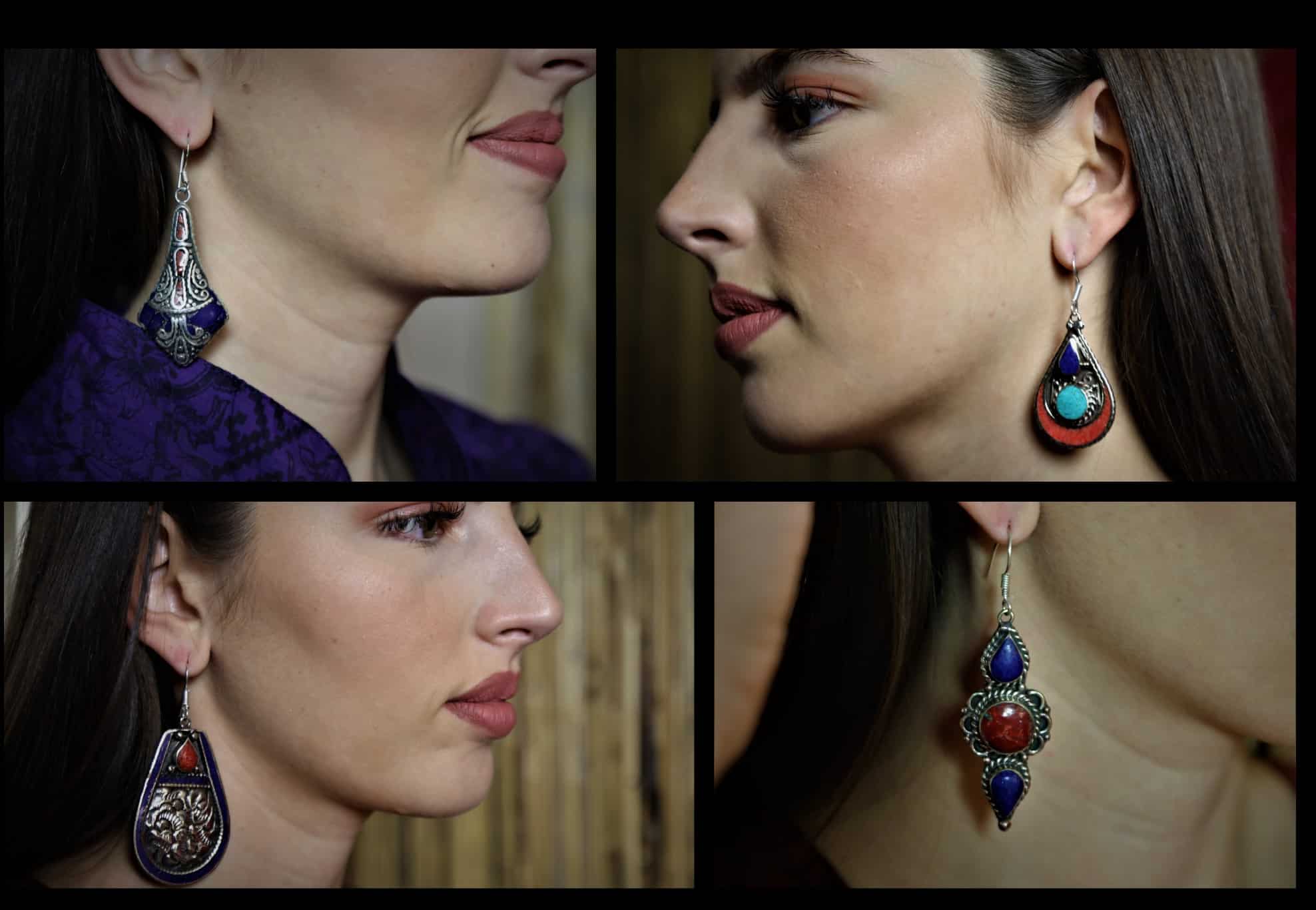 boucles d'oreilles Lapis lazuli MES INDES GALANTES PARIS